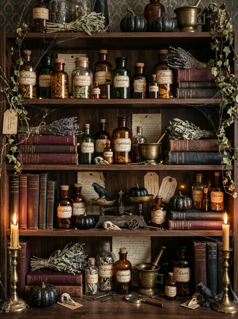 6. Vintage Apothecary Shelf