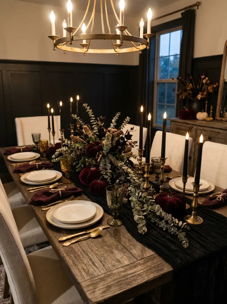 7. Enchanted Halloween Dining Table