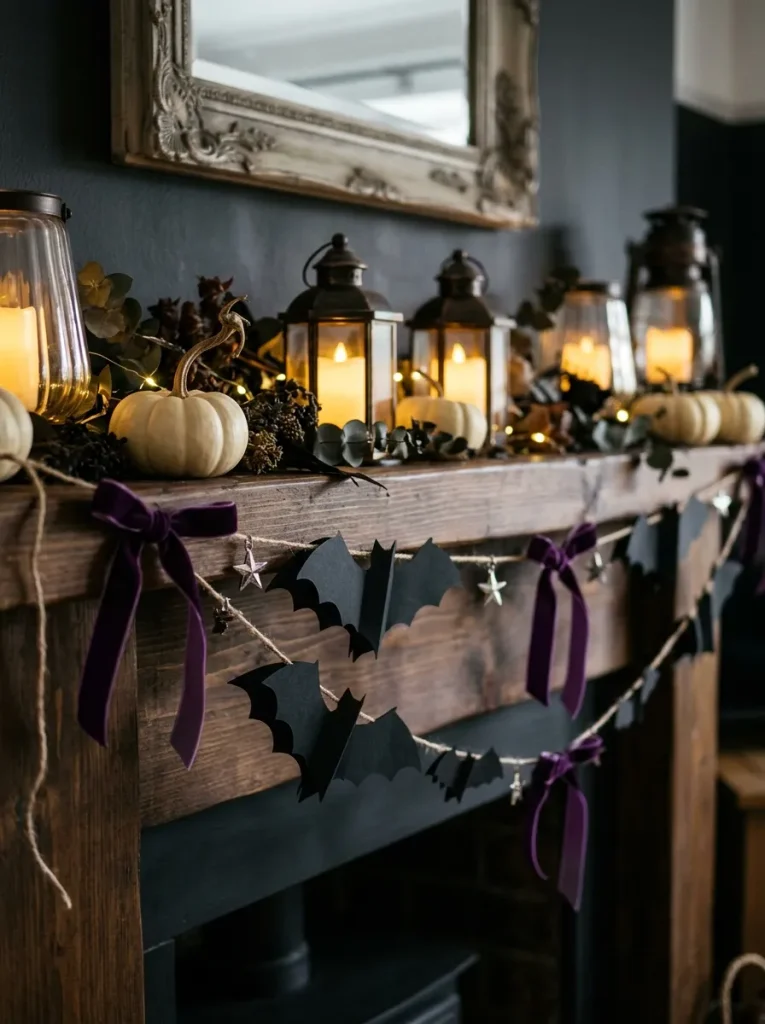 7. Making Spooky Bat Garland
