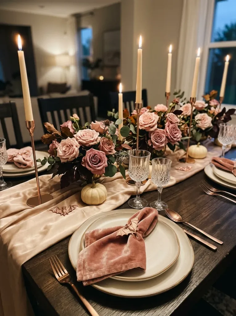7. Rose Gold Bat Table Accents