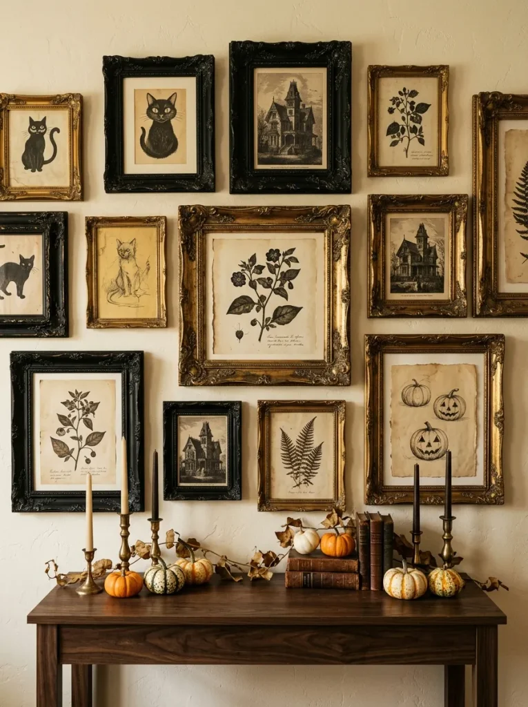 7. Vintage Halloween Gallery Wall