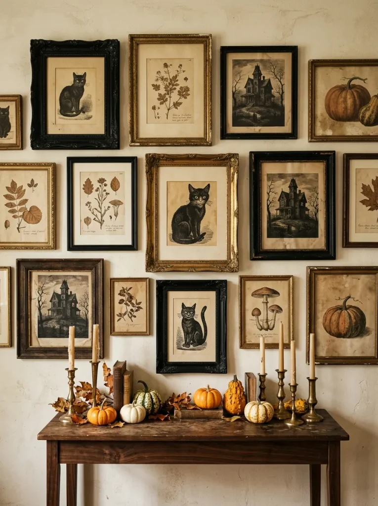 7. Vintage Halloween Gallery Wall
