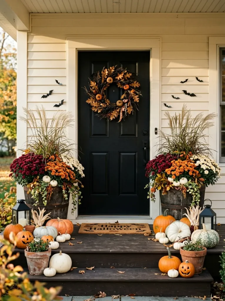 8. Adding Beautiful Autumn Flower Planters