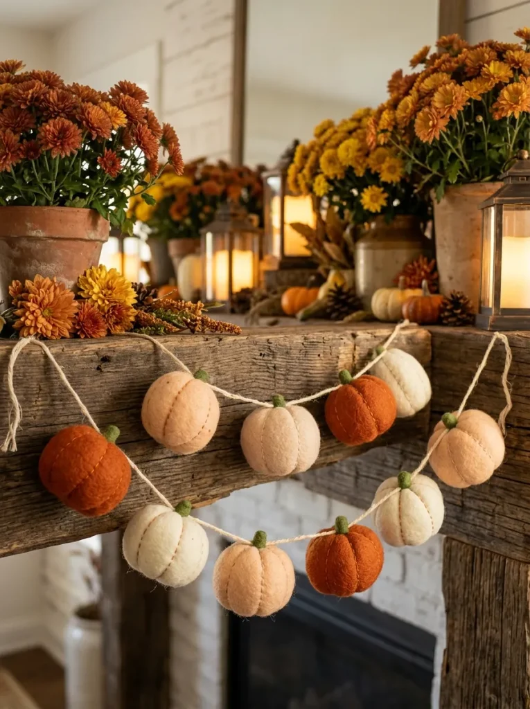 8. Designing Charming Pumpkin Garland