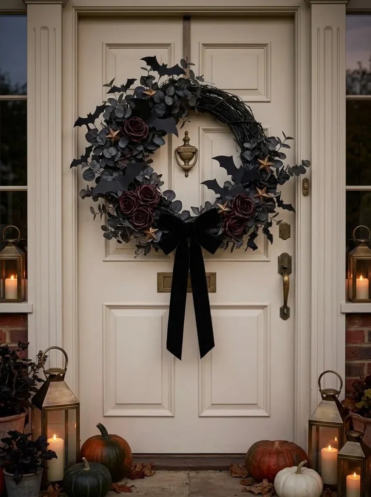 8. Designing a Spooky Black Bat Wreath