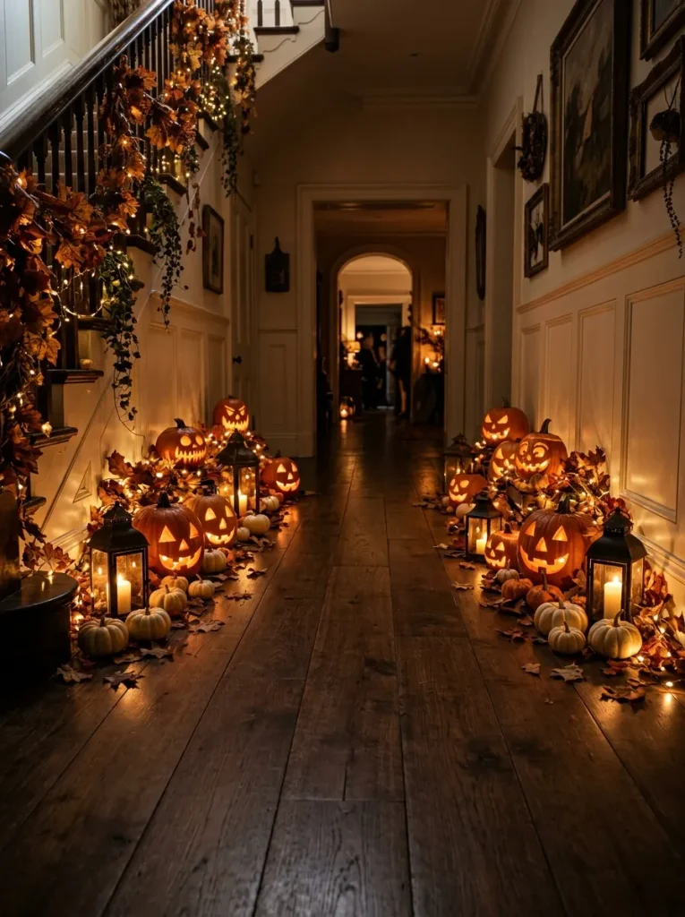 8. Glowing Pumpkin Party Pathway