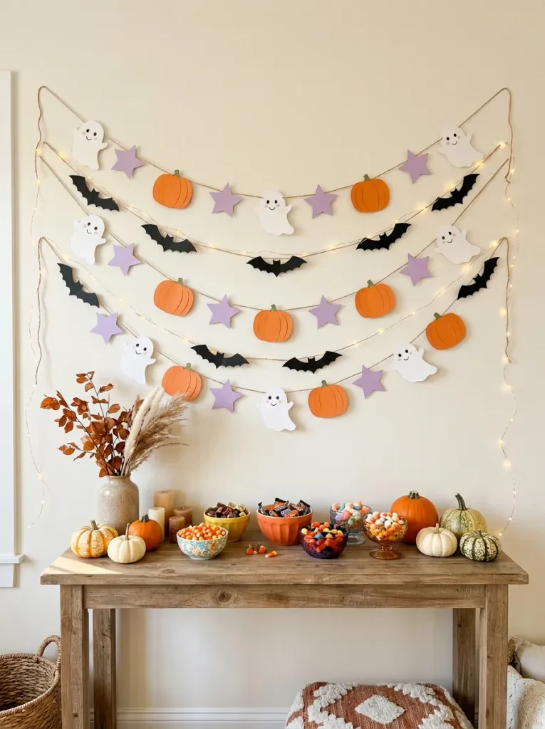 8. Smiling Ghost Wall Garland