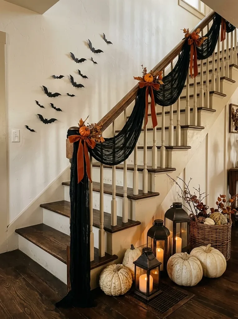 9. Black and Orange Staircase