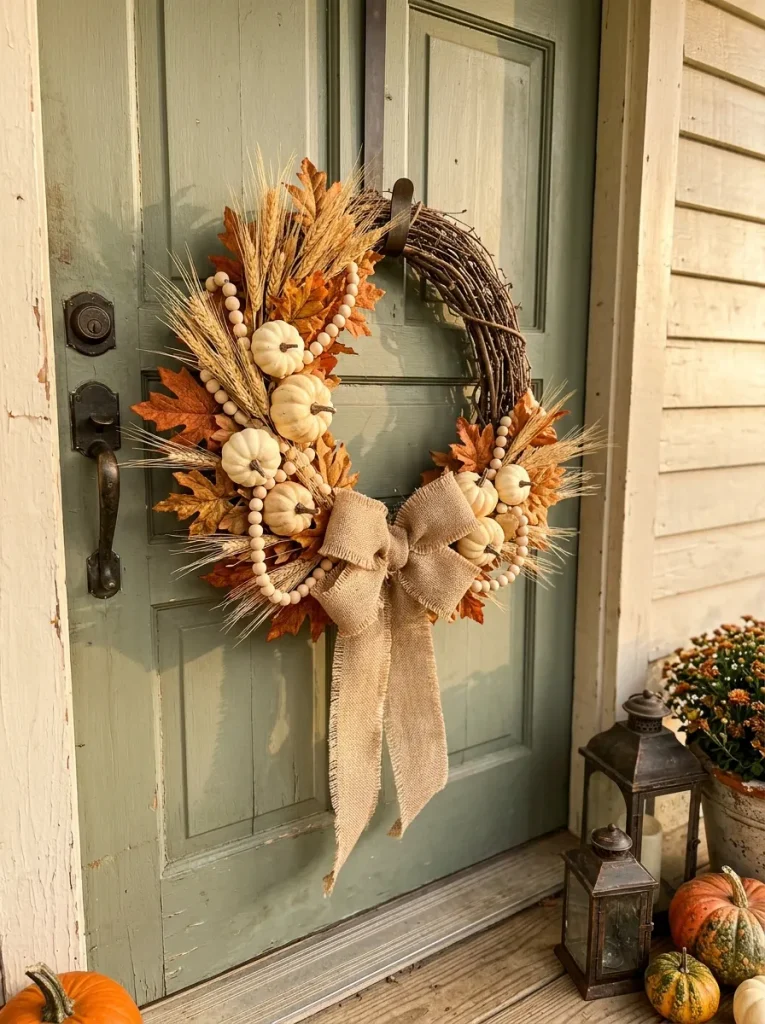 9. Crafting a Rustic Farmhouse Halloween Wreath