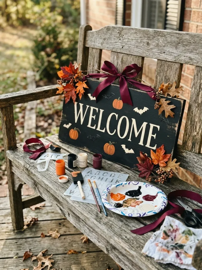9. Creating a Creative Halloween Welcome Sign