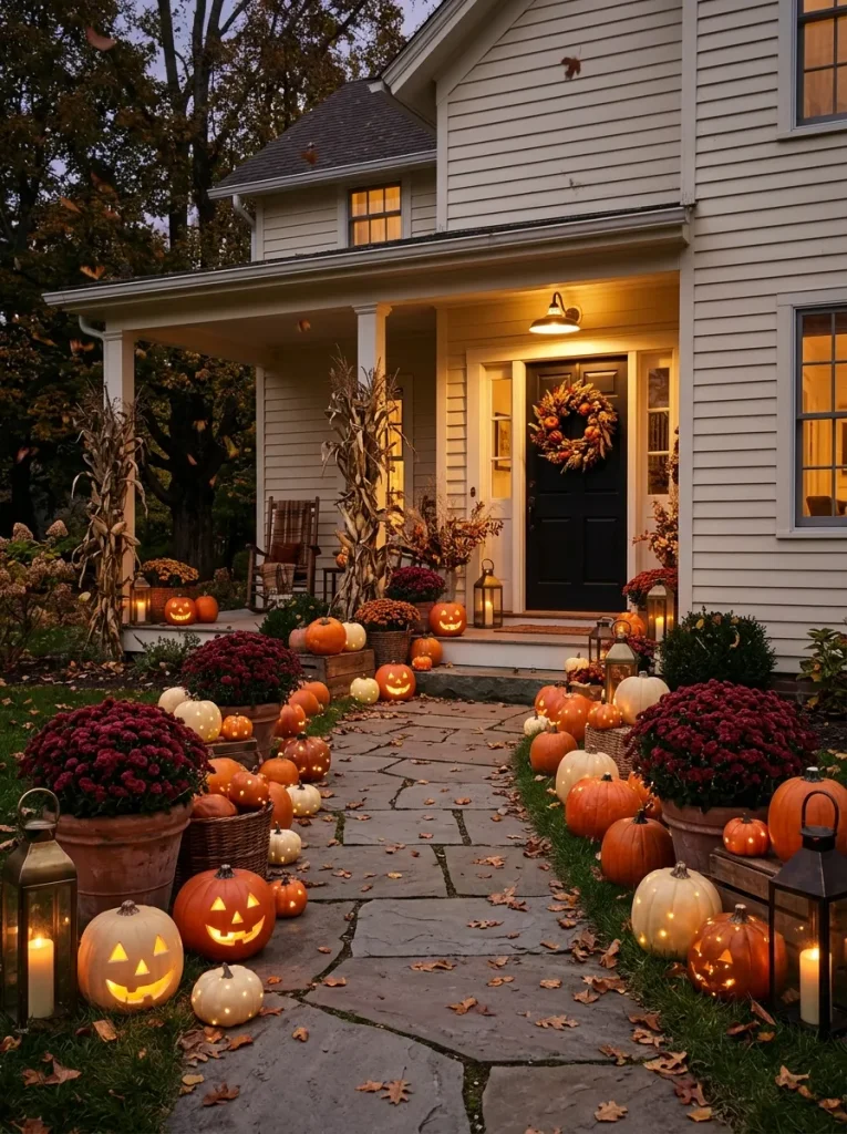 9. Creating a Glowing Pumpkin Pathway