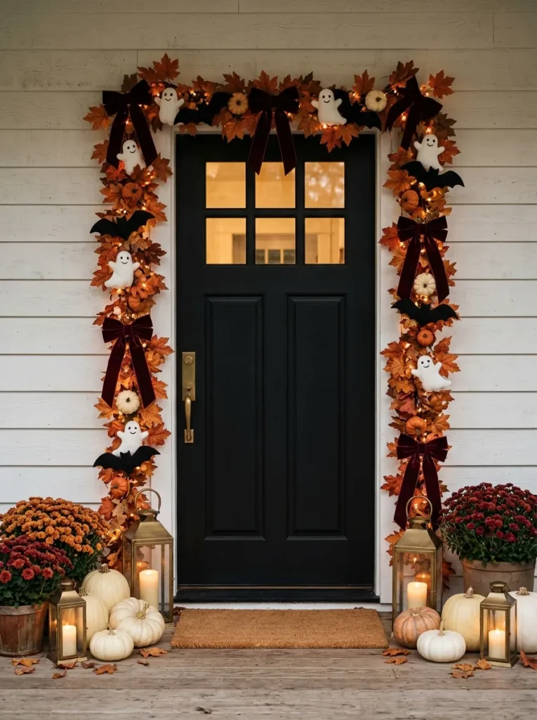9. Decorating with Halloween Door Garlands