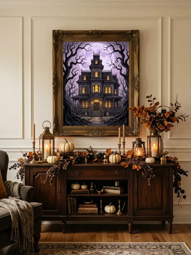 9. Vintage Haunted House Illustration