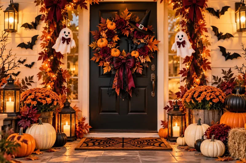 Halloween door decor