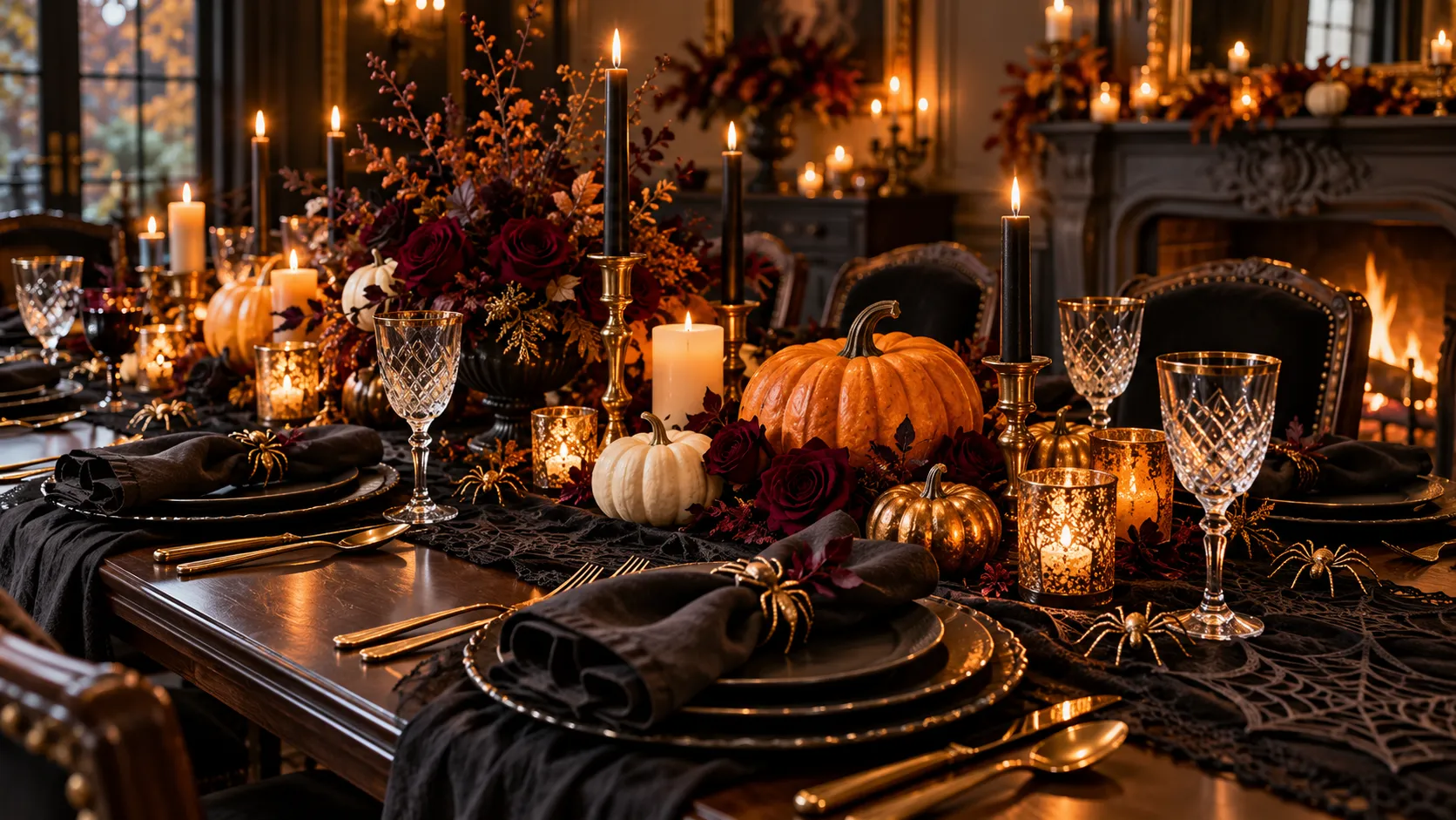 Halloween table decor