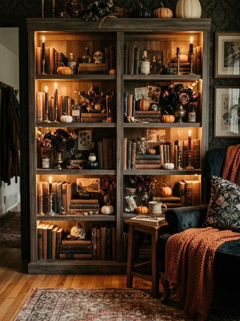 Haunted Bookshelf Display