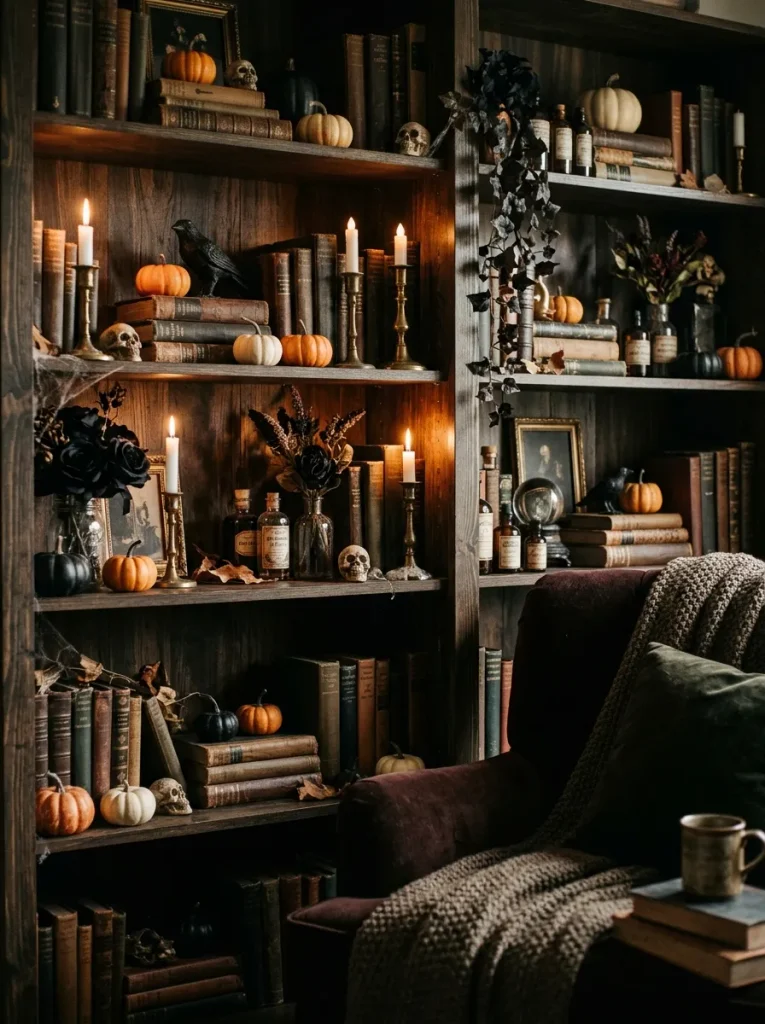 Haunted Bookshelf Display