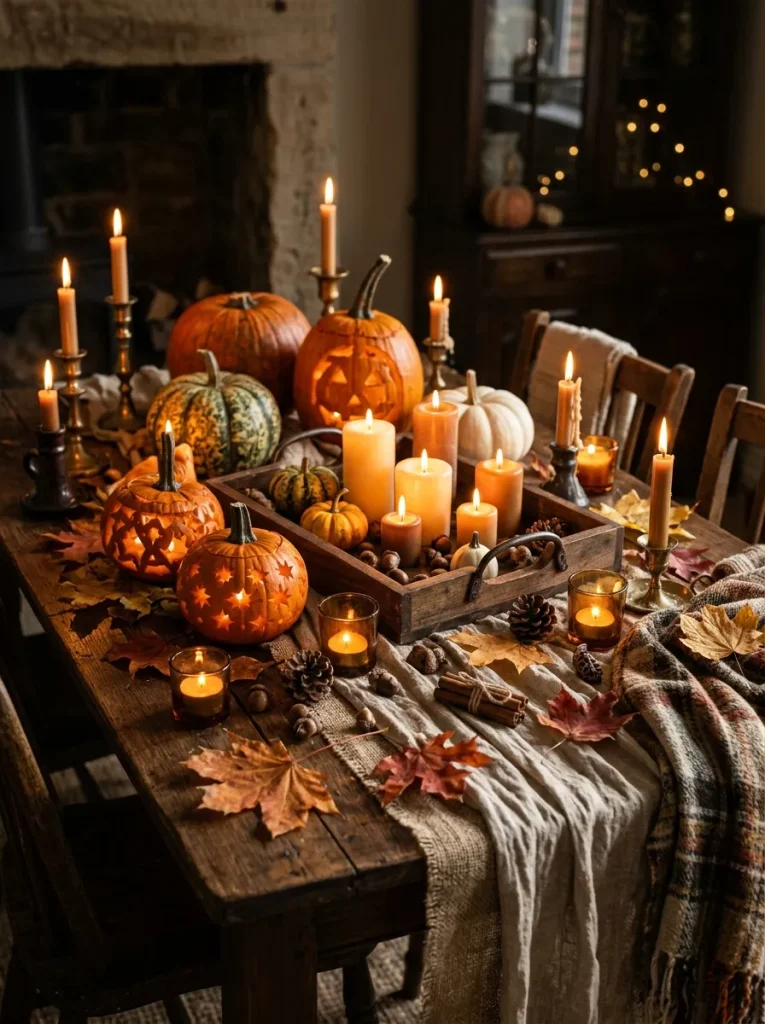 Pumpkin Candle Setup